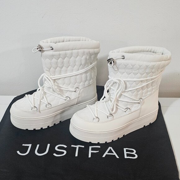 JustFab Neve Cold Weather Bootie /Bright White/ Women's Size 8.5 - 0407 64 6867 - Picture 3 of 6